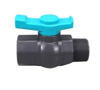 OUFEIJIA EUR Vanne à Bille Filetage Interne et Externe en PVC, vanne Simple Plastique UPVC avec, Interrupteur de Conduite d'eau(40mm)