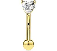 OUFER 16G Cœur Piercing Rook Or Solide 9ct Ring Daith Earrings Helix Tragus Barbell Orbital Conch Anneau Cartilage Oreille CZ Labret Vertical Levre Eyebrow Women Jewelry 8mm Bijoux Femme Gifts