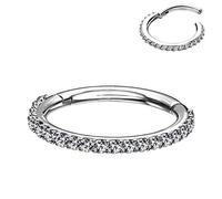 OUFER 18G 20G Piercing Helix Piercing Conch Anneau en Acier Chirurgical 316L avec CZ à Cliquet Piercing Nez Anneau Piercing Oreille Daith Tragus Piercing Femme Homme