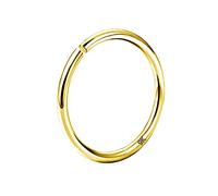 OUFER 20G 10mm Piercing Nez Hoop en Or Solide 9ct Anneau de Nez Ouvert sans Soudure Boucles d'oreilles pour Hélix Cartilage Piercing Rook Daith Tragus Bijou de Corps pour Femme