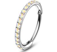 OUFER 20G Piercing Nez Anneaux Acier Chirurgical 316L Piercing Oreille Cartilage 8 mm Piercing Helix Clair CZ Piercing Daith