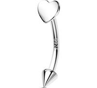 OUFER Bijou de Piercing Rook Sourcil 925 Argent Sterling Piercing Labret Vertical Lèvre 16G Bijou Hélix Tragus Daith Cœur 8mm Boucle d'oreille Cartilage pour Femmes