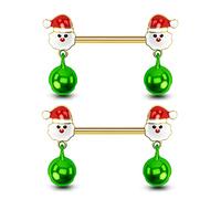 OUFER Body Piercing 14G Nipple Bars Piercings Rings Jewellery 316L Stainless Steel Nipple Piercing Bar Christmas Day Gift Nipple Jewellery