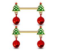 OUFER Body Piercing 14G Nipple Bars Piercings Rings Jewellery 316L Stainless Steel Nipple Piercing Bar Christmas Day Gift Nipple Jewellery