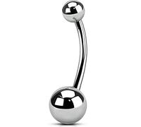 OUFER Body Piercing 14MM Internally Thread Belly Button Bars Titanium Belly Bars Balls 14G Extra Long Navel Piercings Barbell Rings 1.6mm Navel Bars Belly Button Ring Jewellery