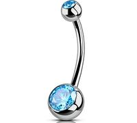 OUFER Body Piercing 14MM Internally Thread Belly Button Bars Titanium Belly Bars Balls 14G Extra Long Navel Piercings Barbell Rings 1.6mm Navel Bars Belly Button Ring Jewellery