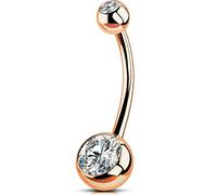OUFER Body Piercing 14MM Internally Thread Belly Button Bars Titanium Belly Bars Balls 14G Extra Long Navel Piercings Barbell Rings 1.6mm Navel Bars Belly Button Ring Jewellery