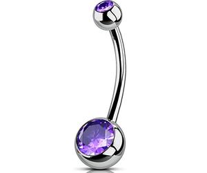 OUFER Body Piercing 14MM Internally Thread Belly Button Bars Titanium Belly Bars Balls 14G Extra Long Navel Piercings Barbell Rings 1.6mm Navel Bars Belly Button Ring Jewellery