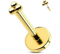 OUFER Body Piercing 16G/18G Labret Piercing Jewellery Threadless Helix Earrings Lip Stud Bars Titanium Tragus Conch Cartilage Flat Back Earrings 6/8mm