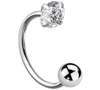 OUFER Body Piercing 20G 8mm Threadless Horseshoe Nose Septum Ring Hoop | Non Nickel Lead Hypoallergenic 316L Stainless Steel Nostril Helix Daith Tragus Earring Jewellery for Friends on Anniversary
