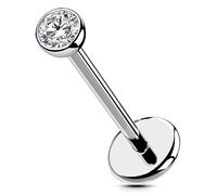 OUFER Body Piercing 5/6/8/10/12mm Push in Labret Piercing Stud 20G Helix Piercing Titanium Lip Labret Stud Tragus Threadless Helix Cartilage Stud Bar Piercing Jewellery