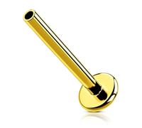OUFER Body Piercing 6/8/10/12mm Push in 16G Titanium Labret Monroe Lip Tragus Helix Earring Stud Piercing Replacement Bar Gold Threadless Lip Labret Conch Bar