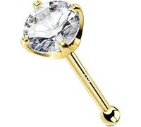 OUFER Body Piercing Clou de Nez 22G en Or 9K avec Zircon Clair 1.5/2/2.5/3mm Bijou de Piercing pour Narine Petit Piercing de Nez pour Femmes et Hommes