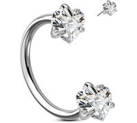 OUFER Body Piercing de Corps en Acier Inoxydable Chirurgical 316L Anneaux de Sabot pour Nez à Poussoir Sans Fil 20G Bijoux de Piercing pour Nez Septum Lèvre Sourcil Helix Daith Oreille 7/8mm