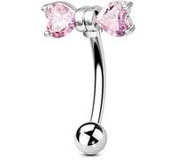OUFER Body Piercing de Corps pour Sourcils : Barre Courbée en Banane 16G en Acier Inoxydable 316L, Perles pour Rook, Boucle, Ventre, Barre de Nombril, 6/8mm pour Femmes