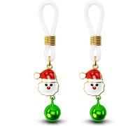 OUFER Body Piercing Fake Nipple Piercings Bar Christmas Day Non Piercing Nipple Jewellery Adjustable Nipple Piercing Bars Faux Nipple Rings