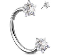 OUFER Body Piercing Horseshoe Hoop en Acier Inoxydable Chirurgical 316L Anneaux de Sabot pour Nez à Poussoir sans Fil 20G Bijoux de Piercing pour Nez Septum Lèvre Sourcil Helix Daith Oreille 7/8mm