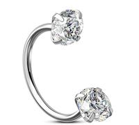 OUFER Body Piercing Horseshoe Nose Ring: 22G 0.6mm Threadless Nostril Piercing Hoop Jewellery 316L Surgical Steel Helix Tragus Septum Eyebrow Lip Labret Cartilage Earring