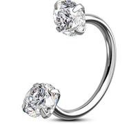 OUFER Body Piercing Horseshoe Nose Ring Hoops 20G Nostril Piercing Jewellery Titanium Septum Rings Internally Helix Tragus Daith Lip Eyebrow Earring Piercings Jewelry Women Men 6mm/7mm/8mm