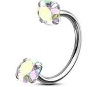 OUFER Body Piercing Horseshoe Nose Ring Hoops 20G Nostril Piercing Jewellery Titanium Septum Rings Internally Helix Tragus Daith Lip Eyebrow Earring Piercings Jewelry Women Men 6mm/7mm/8mm