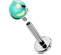 OUFER Body Piercing Internally Labret Piercing Jewellery 16G Lip Tragus Stud Bar 6/8mm Helix Tragus Conch Piercings Titanium Medusa Monroe Flat Back Earrings