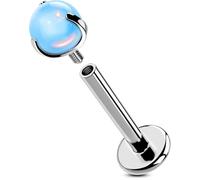 OUFER Body Piercing Internally Labret Piercing Jewellery 16G Lip Tragus Stud Bar 6/8mm Helix Tragus Conch Piercings Titanium Medusa Monroe Flat Back Earrings