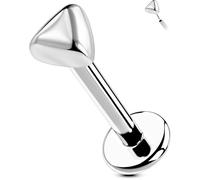 OUFER Body Piercing Labret jewellery Titanium Labret Studs 16G/18G Lip Studs Cartilage Flat back Earring Threadless Monroe Lip Helix Conch Tragus Earring Piercing 6/8mm