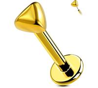 OUFER Body Piercing Labret jewellery Titanium Labret Studs 16G/18G Lip Studs Cartilage Flat back Earring Threadless Monroe Lip Helix Conch Tragus Earring Piercing 6/8mm