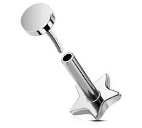 OUFER Body Piercing Labret Lip Piercings 5/6/8/10/12mm Titanium Helix Earrings 16G Push in Conch Tragus Stud Threadless Lip Labret Bar Earrings