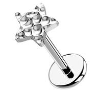 OUFER Body Piercing Labret Piercing Jewelry Titanium Helix Earrings 16G/18G/20G Flat Back Earring Push in Lip Nose Stud Nostril Piercing Threadless Tragus Conch Lobe Bar Jewellery 6mm