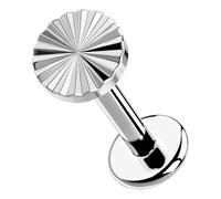 OUFER Body Piercing Labret Piercing Jewelry Titanium Helix Earrings 16G/18G/20G Flat Back Earring Push in Lip Nose Stud Nostril Piercing Threadless Tragus Conch Lobe Bar Jewellery 6mm