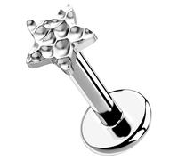 OUFER Body Piercing Labret Piercing Jewelry Titanium Helix Earrings 16G/18G/20G Flat Back Earring Push in Lip Nose Stud Nostril Piercing Threadless Tragus Conch Lobe Bar Jewellery 6mm