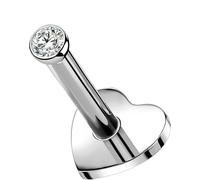 OUFER Body Piercing Lip Labret Piercing Jewelry 18G/1.2mm Helix Tragus Conch Earring Nose Stud 5/6/8/10/12mm Titanium Flat Back Earrings Jewellery