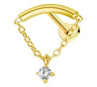 OUFER Body Piercing Lip Studs Labret Bars Titanium 6/8mm Silver Gold Helix Tragus Stud Piercing Jewellery Internally Threaded Flat Back Earring Women Men