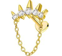 OUFER Body Piercing Lip Studs Labret Bars Titanium 6/8mm Silver Gold Helix Tragus Stud Piercing Jewellery Internally Threaded Flat Back Earring Women Men