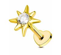 OUFER Body Piercing Lip Studs Labret Bars Titanium 6/8mm Silver Gold Helix Tragus Stud Piercing Jewellery Internally Threaded Flat Back Earring Women Men