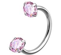OUFER Body Piercing Nez 18G Titane Percing Septum 6/7/8mm Anneaux Bijoux