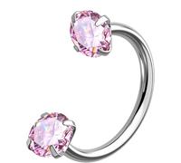 OUFER Body Piercing Nez 18G Titane Percing Septum 6/7/8mm Anneaux Bijoux