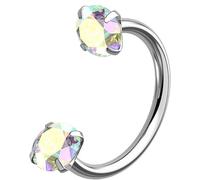 OUFER Body Piercing Nez 18G Titane Percing Septum 6/7/8mm Anneaux Bijoux | Percing au Nez Sertissés Filetage Interne Piercing Labret, Piercing Nez Fer a Cheval Helix Conch Tragus Conch Daith Femme