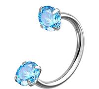 OUFER Body Piercing Nez 18G Titane Percing Septum 6/7/8mm Anneaux Bijoux | Percing au Nez Sertissés Filetage Interne Piercing Labret, Piercing Nez Fer a Cheval Helix Conch Tragus Conch Daith Femme