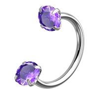 OUFER Body Piercing Nez 18G Titane Percing Septum 6/7/8mm Anneaux Bijoux | Percing au Nez Sertissés Filetage Interne Piercing Labret, Piercing Nez Fer a Cheval Helix Conch Tragus Conch Daith Femme