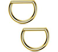 OUFER Body Piercing Nipple Bars: 2PCS 14G Titanium Clicker Nipple Rings Piercing Barbell Jewellery for Women Men 14MM