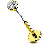 OUFER Body Piercing Piercing labret en titane sans filetage 18 g 5/6/8/10/12 mm pour tragus, conque, lèvre, lobe, nez