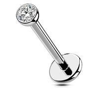 OUFER Body Piercing Push in Labret Piercing Stud Jewellery 18G 5/6/8/10/12mm Titanium Lip Labret Stud Tragus Helix Cartilage Stud Bar Piercing Jewellery