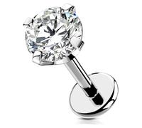 OUFER Body Piercing Push In Lip Stud 18G Helix Piercing Jewellery Titanium Labret Piercing Stud Threadlss Tragus Conch Lobe Piercing Stud Lip Labret Piercing Jewellery 5