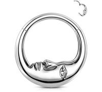 OUFER Body Piercing Septum Piercing Jewellery 16G Helix Earring Hoops 316L Stainless Steel Daith Tragus Piercing Rings Conch Snug Rook Earring Cartilage Earring Hoop