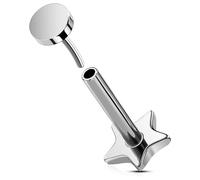 OUFER Body Piercing Threadless Lip Labret Bar Earrings 5/6/8/10/12mm Titanium Helix Earrings 16G Labret Lip Piercings Push in Conch Tragus Stud