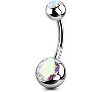 OUFER Body Piercing Titan Nabelpiercing 10/12/14/16mm Internally Bauchnabelpiercing 14G Navel Piercing Nabel Bars Belly Bars Ring Piercing Jewellery