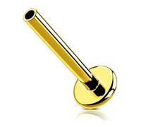 OUFER Body Piercing Titanium 6/8/10/12mm Push in 16G Labret Monroe Lip Tragus Helix Earring Stud Piercing Replacement Bar Gold Threadless Lip Labret Conch Bar