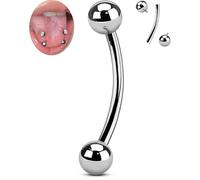 OUFER Body Piercing Titanium Belly Bars Internally 14G Navel Piercing Jewelry Navel Bar 10/12/14/16mm Curved Barbell Belly Piercings Jewellery Belly Button Ring Belly Button Bars